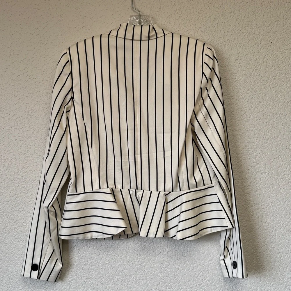 Lauren Ralph Lauren Ivory Pinstripe Blazer size 10 - Picture 4 of 12